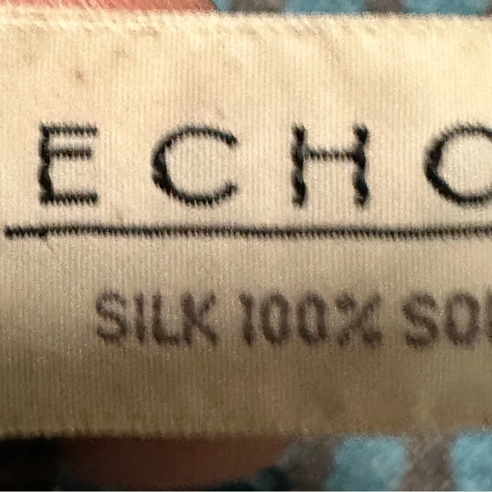 Echo Black and Green Patterned Fringed Scarf
